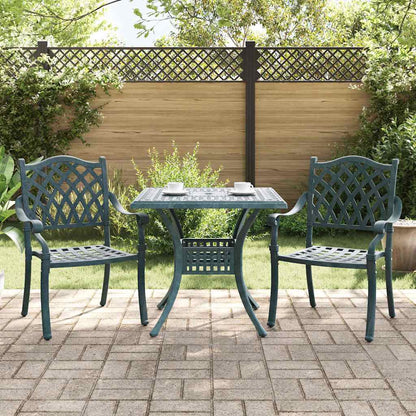 vidaXL Gartentisch Set 3 pcs Grün 80 x 80 x 75 cm Gussaluminium