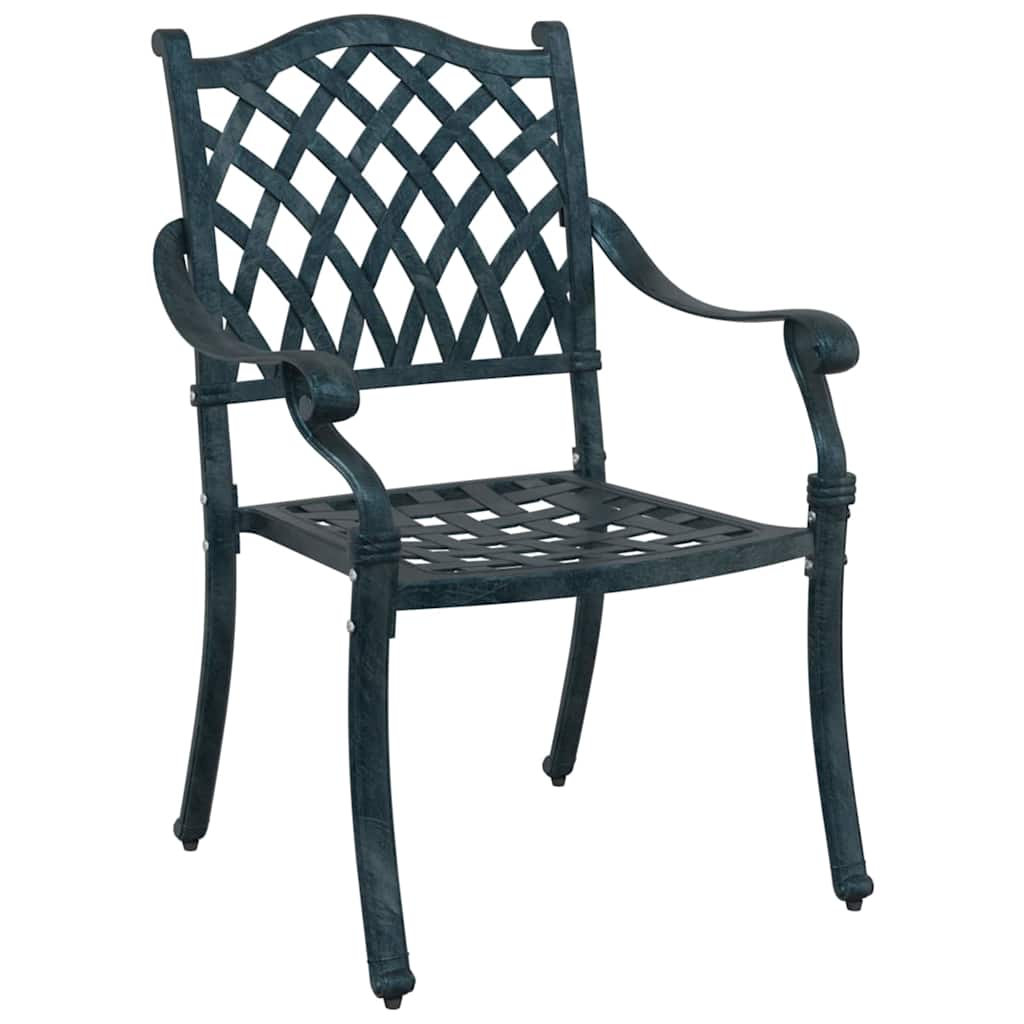 vidaXL Gartentisch Set 3 pcs Grün 80 x 80 x 75 cm Gussaluminium