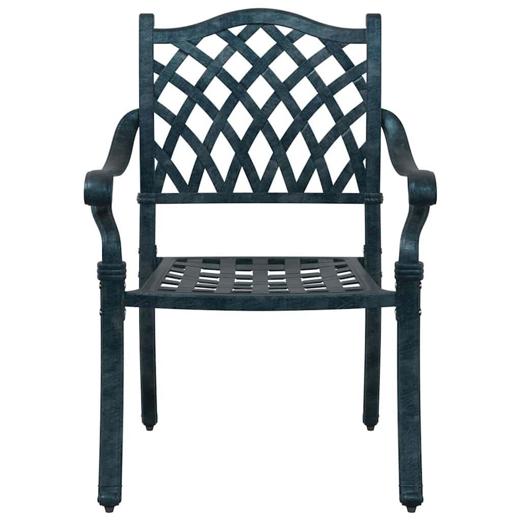 vidaXL Gartentisch Set 3 pcs Grün 80 x 80 x 75 cm Gussaluminium