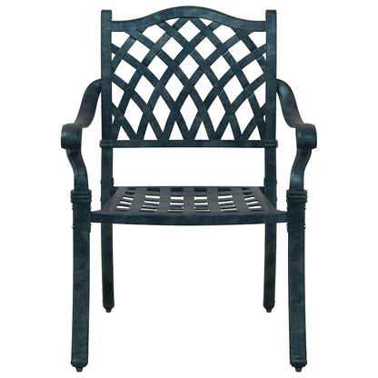 vidaXL Gartentisch Set 3 pcs Grün 80 x 80 x 75 cm Gussaluminium