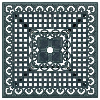 vidaXL Gartentisch Set 3 pcs Grün 80 x 80 x 75 cm Gussaluminium