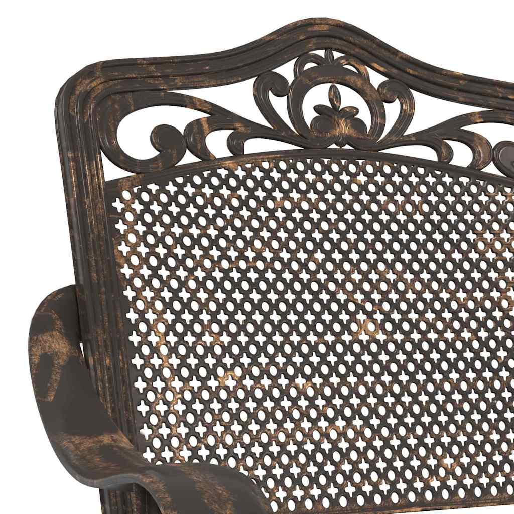 vidaXL Gartentisch Set 3 pcs Bronze 80 x 80 x 75 cm Gussaluminium