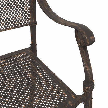 vidaXL Gartentisch Set 3 pcs Bronze 80 x 80 x 75 cm Gussaluminium