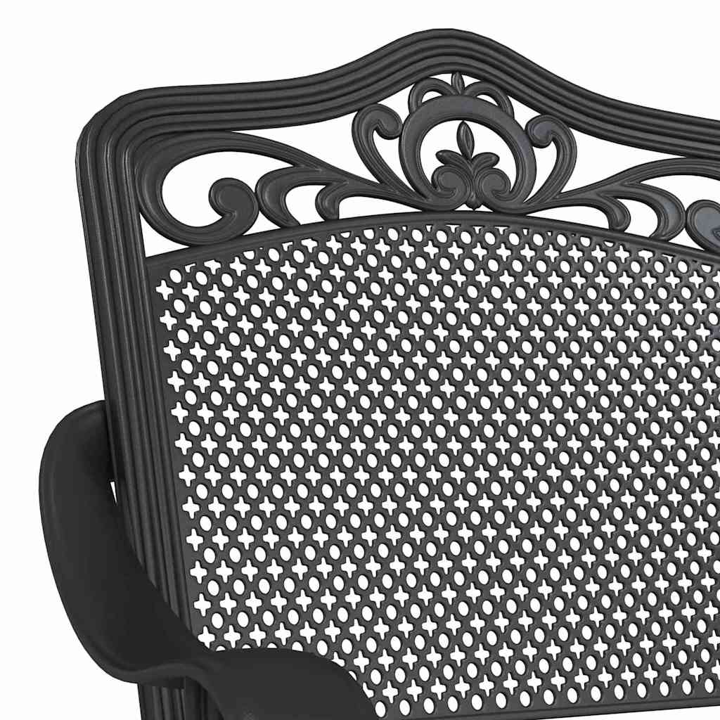 vidaXL Gartentisch Set 3 pcs Schwarz 80 x 80 x 75 cm Gussaluminium