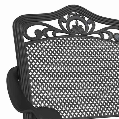 vidaXL Gartentisch Set 3 pcs Schwarz 80 x 80 x 75 cm Gussaluminium