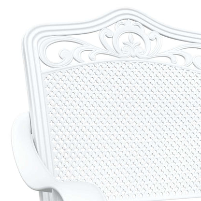vidaXL Gartentisch Set 3 pcs Weiß 80 x 80 x 75 cm Gussaluminium