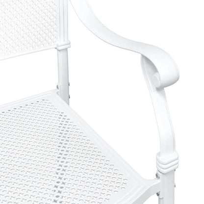 vidaXL Gartentisch Set 3 pcs Weiß 80 x 80 x 75 cm Gussaluminium