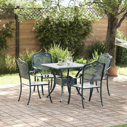 vidaXL Gartentisch Set 5 pcs Grün 80 x 80 x 75 cm Gussaluminium