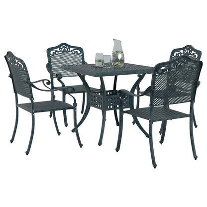 vidaXL Gartentisch Set 5 pcs Grün 80 x 80 x 75 cm Gussaluminium