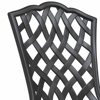 vidaXL Gartentisch Set 3 pcs Schwarz 80 x 80 x 75 cm Gussaluminium