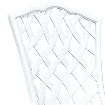 vidaXL Gartentisch Set 3 pcs Weiß 80 x 80 x 75 cm Gussaluminium
