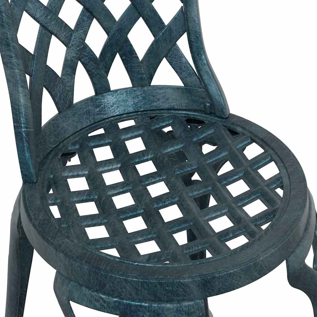 vidaXL Gartentisch Set 3 pcs Grün 80 x 80 x 75 cm Gussaluminium