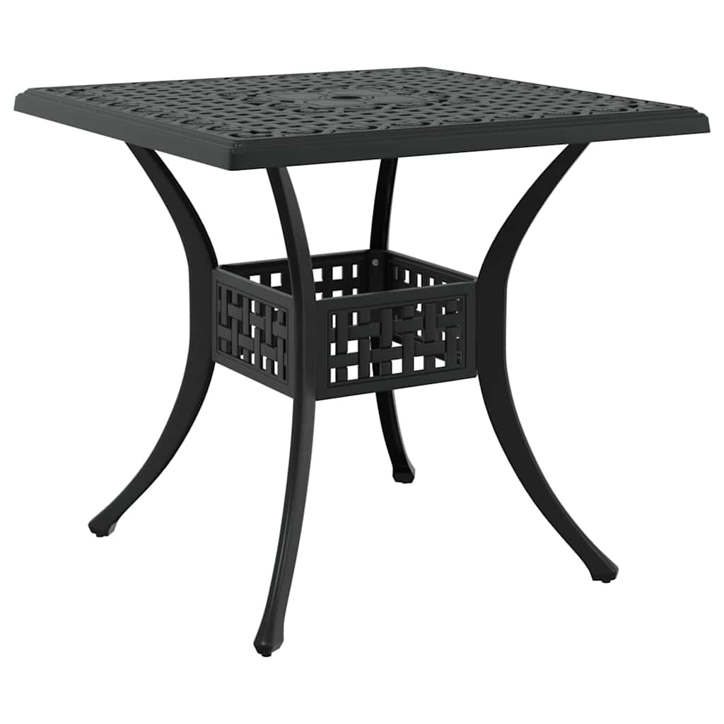 vidaXL Gartentisch Set 5 pcs Schwarz 80 x 80 x 75 cm Gussaluminium