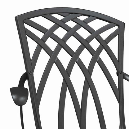 vidaXL Gartentisch Set 3 pcs Schwarz 80 x 80 x 75 cm Gussaluminium