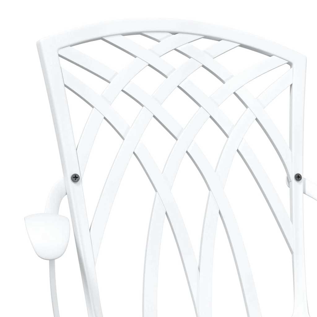vidaXL Gartentisch Set 3 pcs Weiß 80 x 80 x 75 cm Gussaluminium