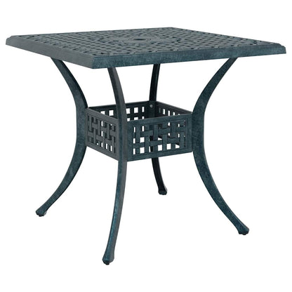 vidaXL Gartentisch Set 3 pcs Grün 80 x 80 x 75 cm Gussaluminium