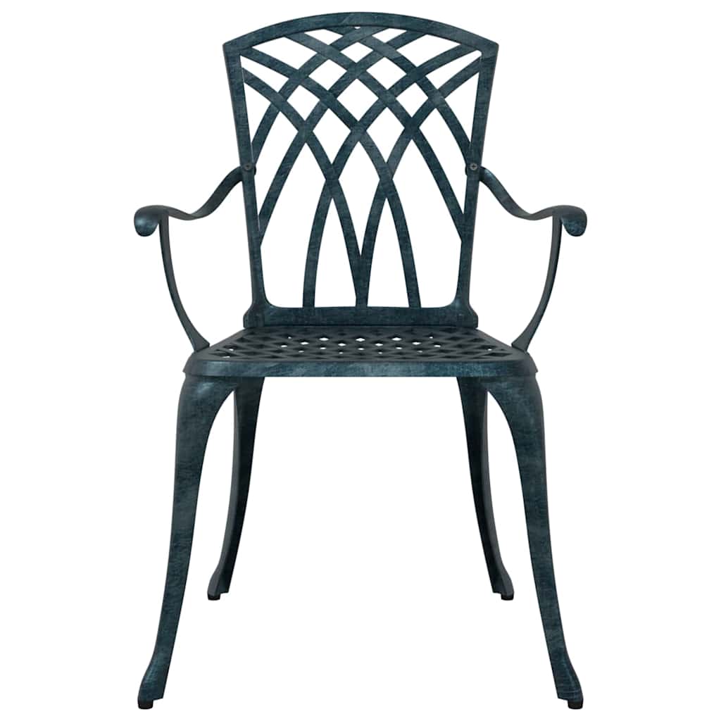 vidaXL Gartentisch Set 3 pcs Grün 80 x 80 x 75 cm Gussaluminium