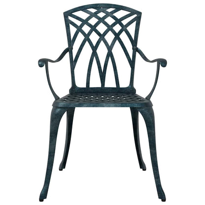 vidaXL Gartentisch Set 3 pcs Grün 80 x 80 x 75 cm Gussaluminium