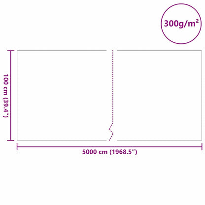 Teichvlies Grau 1 x 50 m Polyester und Baumwolle