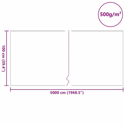 Teichvlies Grau 1 x 50 m Polyester und Baumwolle