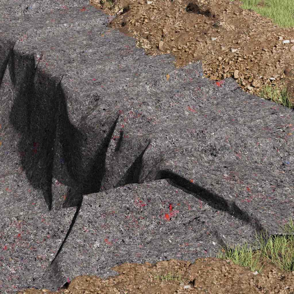 Teichvlies Grau 1 x 25 m Polyester und Baumwolle