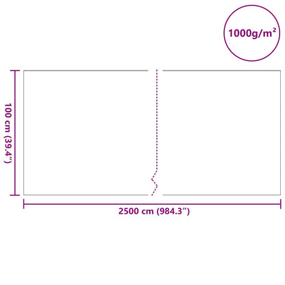 Teichvlies Grau 1 x 25 m Polyester und Baumwolle