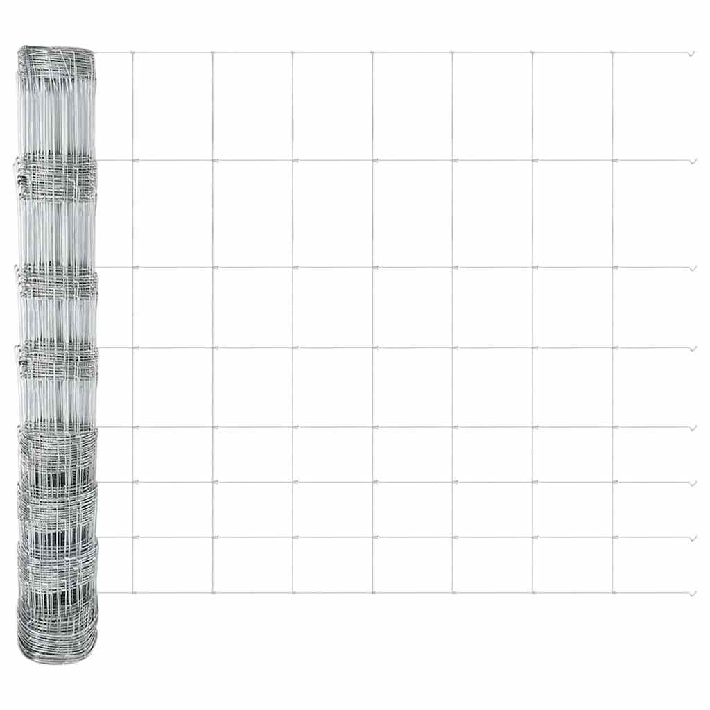 vidaXL Wildzaun Feuerverzinkt 1000 x 100 x 0,18 cm Eisen