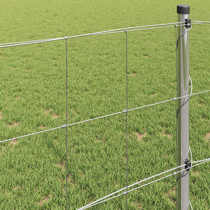 vidaXL Clôture grillagée argentée 25 x 0,8 m en acier galvanisé