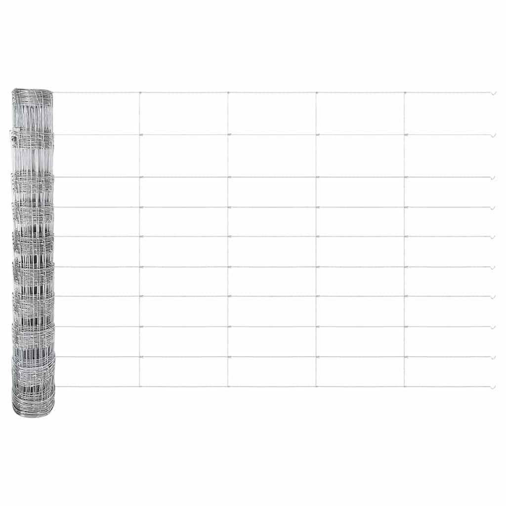 Feldzaun Silber 25 x 1 m Verzinkter Stahl