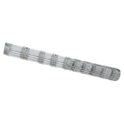 vidaXL Feldzaun Silber 25 x 1,2 m Verzinkter Stahl