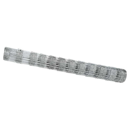 vidaXL Feldzaun Silber 25 x 1,2 m Verzinkter Stahl