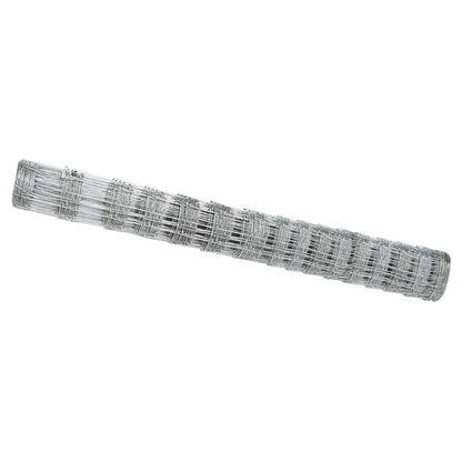 vidaXL Feldzaun Silber 25 x 1,2 m Verzinkter Stahl