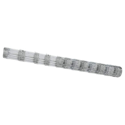 vidaXL Feldzaun Silber 25 x 1,4 m Verzinkter Stahl