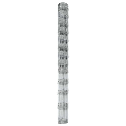 vidaXL Feldzaun Silber 25 x 1,5 m Verzinkter Stahl
