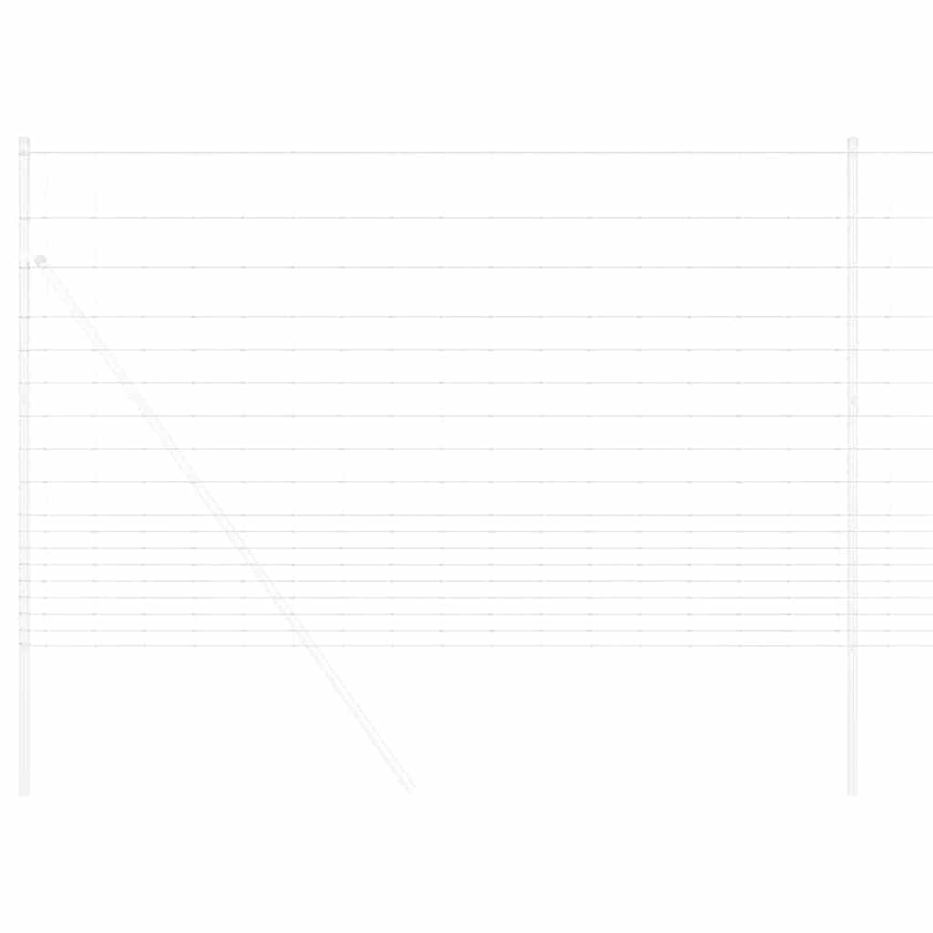 vidaXL Feldzaun Silber 25 x 1,5 m Verzinkter Stahl