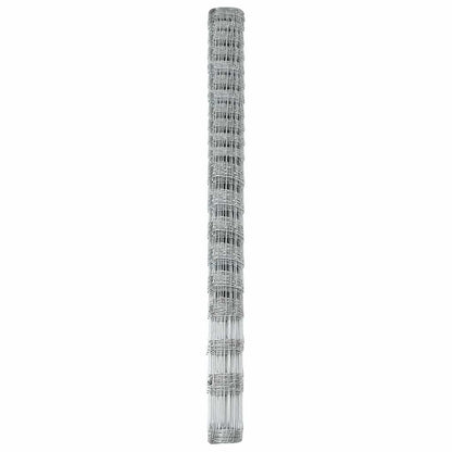 vidaXL Feldzaun Silber 25 x 1,6 m Verzinkter Stahl