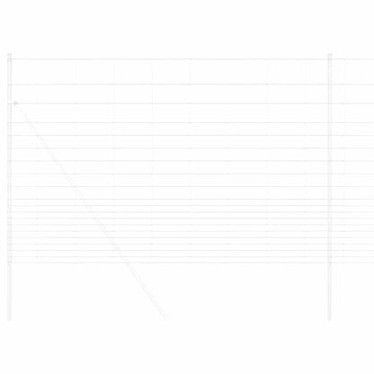 vidaXL Feldzaun Silber 25 x 1,6 m Verzinkter Stahl