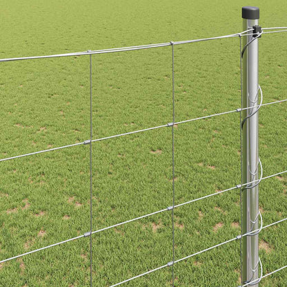 vidaXL Feldzaun Silber 25 x 1,6 m Verzinkter Stahl