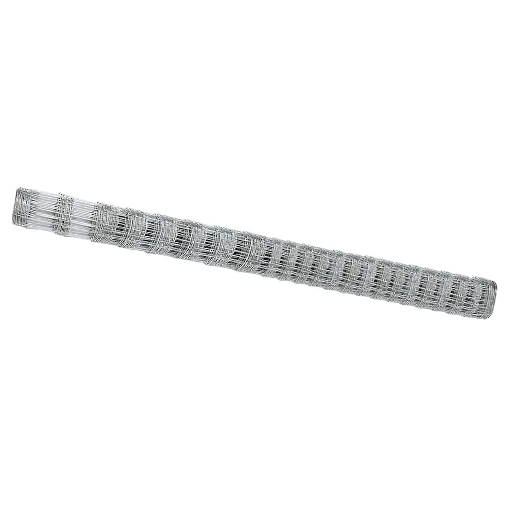vidaXL Feldzaun Silber 25 x 1,6 m Verzinkter Stahl