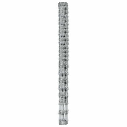 vidaXL Feldzaun Silber 25 x 1,6 m Verzinkter Stahl