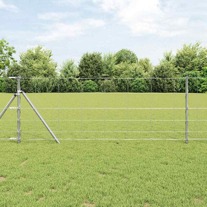 vidaXL Feldzaun Silber 50 x 0,8 m Verzinkter Stahl