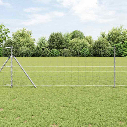 vidaXL Feldzaun Silber 50 x 0,8 m Verzinkter Stahl