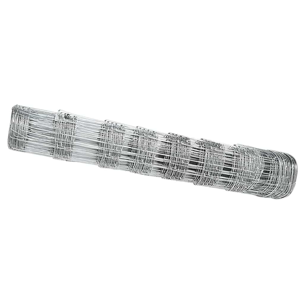 vidaXL Feldzaun Silber 50 x 0,8 m Verzinkter Stahl