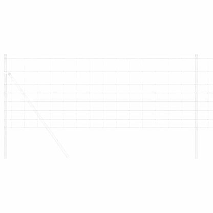 vidaXL Feldzaun Silber 50 x 0,8 m Verzinkter Stahl