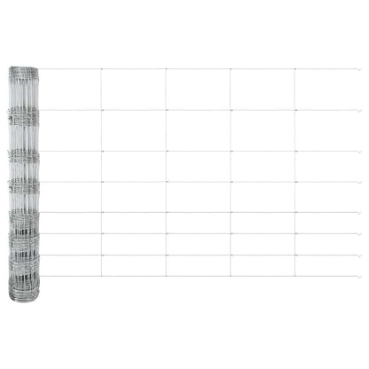 vidaXL Feldzaun Silber 50 x 1 m Verzinkter Stahl