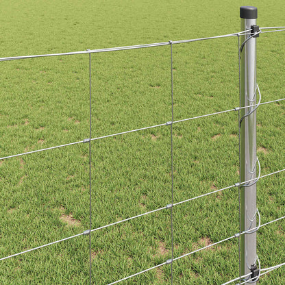 vidaXL Feldzaun Silber 50 x 1 m Verzinkter Stahl