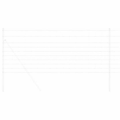 vidaXL Feldzaun Silber 50 x 1 m Verzinkter Stahl