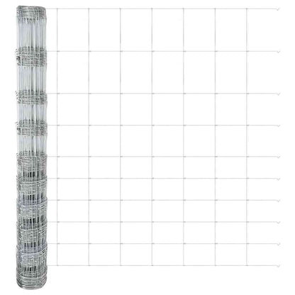 vidaXL Feldzaun Silber 50 x 1,2 m Verzinkter Stahl