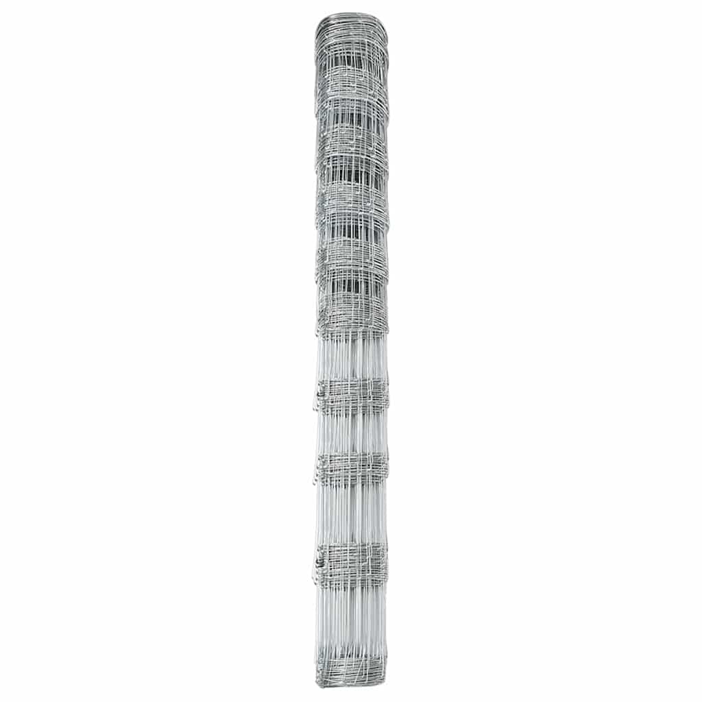 vidaXL Feldzaun Silber 50 x 1,2 m Verzinkter Stahl