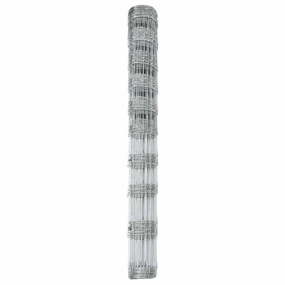 vidaXL Feldzaun Silber 50 x 1,2 m Verzinkter Stahl